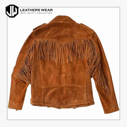 Brown Leather Cowboy Jacket