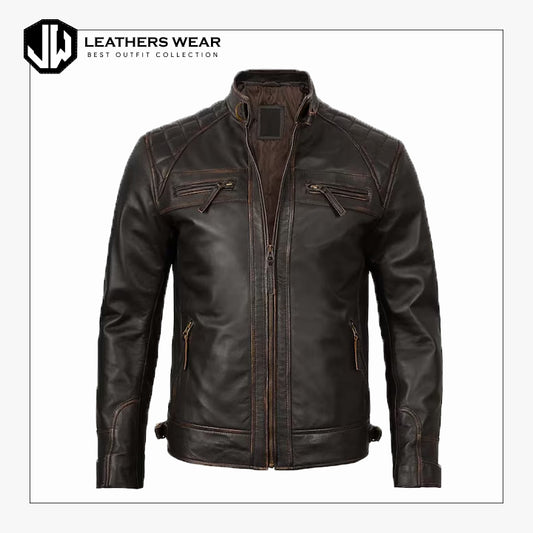 Brown Leather Motorcycle Jacket