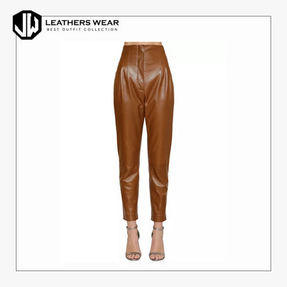 Brown Leather Pants Outfit