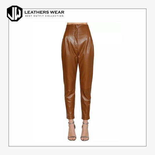 Brown Leather Pants Outfit