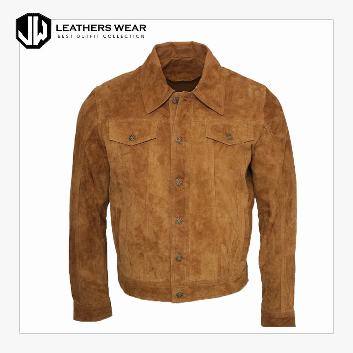 Brown Leather Shirt Mens