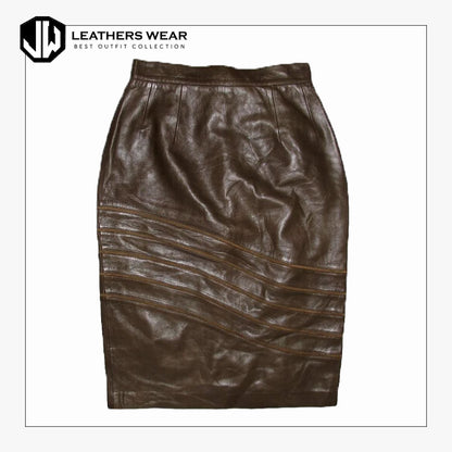 Brown Leather Skirt