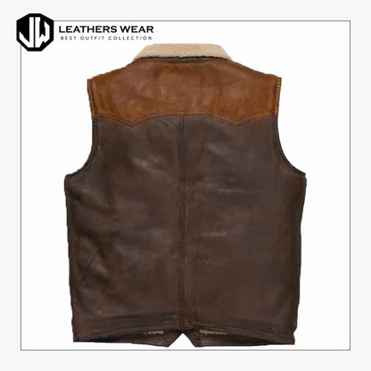 Brown Leather Vest