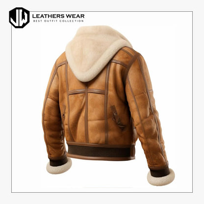 Brown Shearling Aviator Jacket