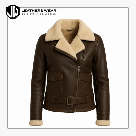 Brown Shearling Jacket Women