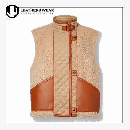 BrownShearlingVest