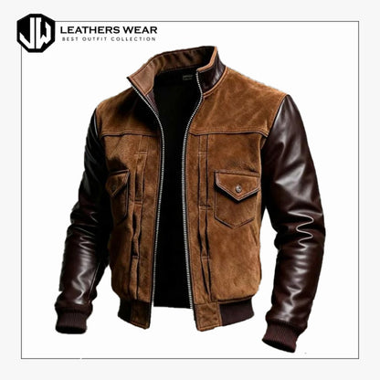Brown Suede Leather Jacket