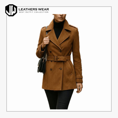 Brown Trench Coat Womens