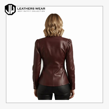 Cowhide Leather Ladies Shirt