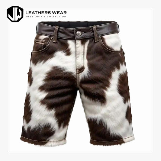 Cowhide Leather Shorts for Men