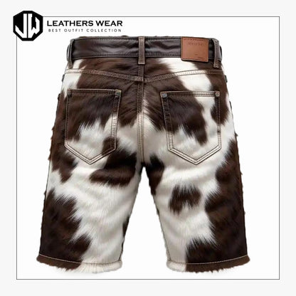 Cowhide Leather Shorts for Men