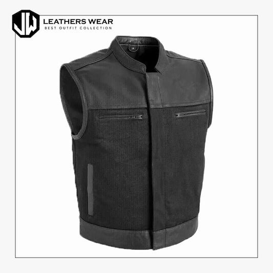Custom Leather Biker Vest