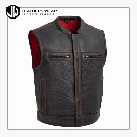 Custom Leather Motorcycle Vest