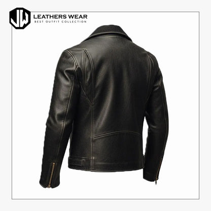 Distressed Lambskin Leather Jacket