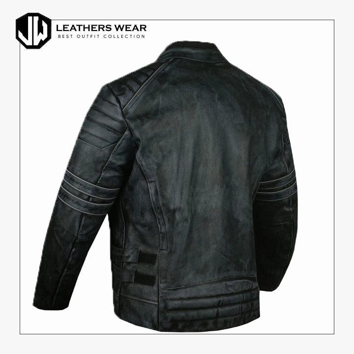 Distressed Motorcycle Jacket