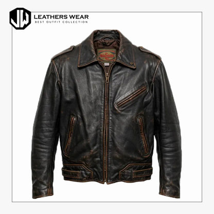 Distressed Vintage Leather Jacket