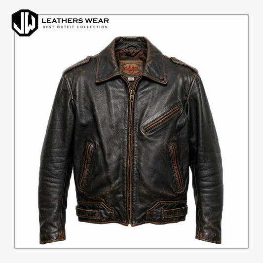 Distressed Vintage Leather Jacket