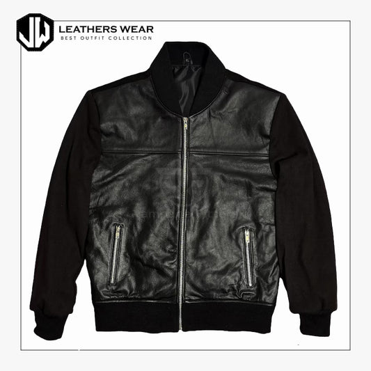 Dre Black Leather Jacket for Men
