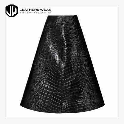 Faux Leather a Line Skirt