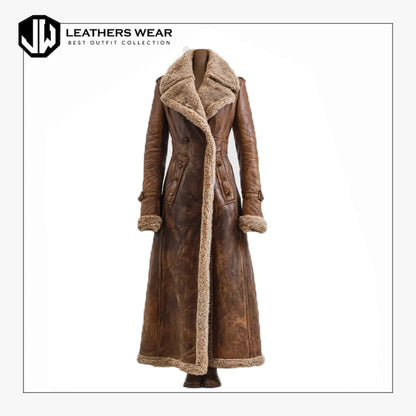 Faux Shearling Coat Womens