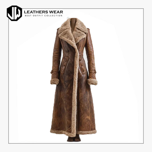 Faux Shearling Coat Womens