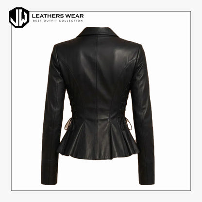 Fitted Long Sleeve Leather Shirt