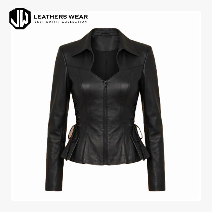 Fitted Long Sleeve Leather Shirt