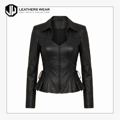 Fitted Long Sleeve Leather Shirt