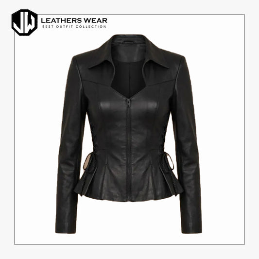Fitted Long Sleeve Leather Shirt