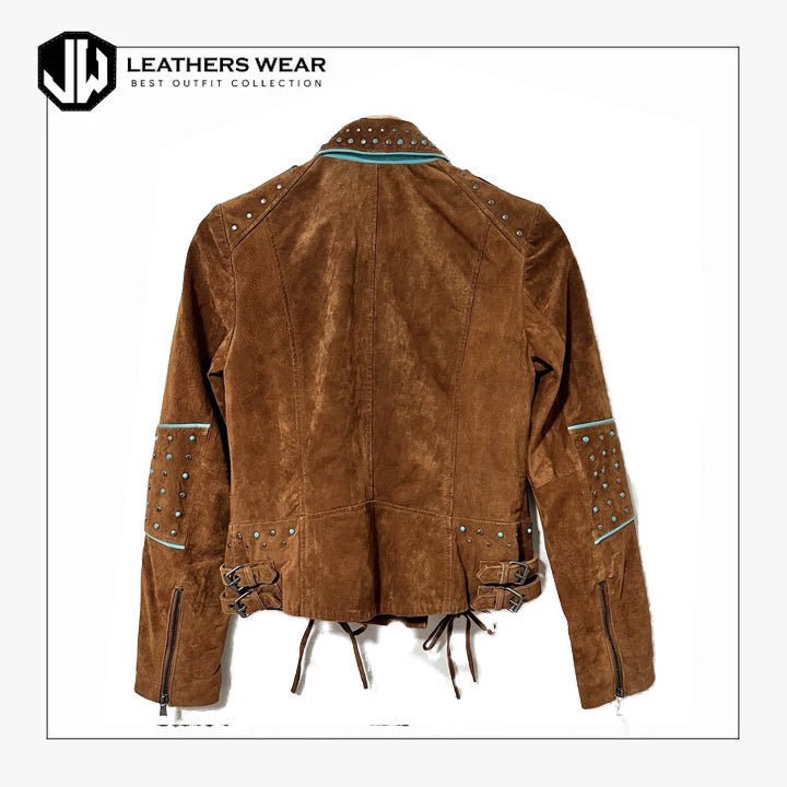 Fringe Western Studded Moto Jacket