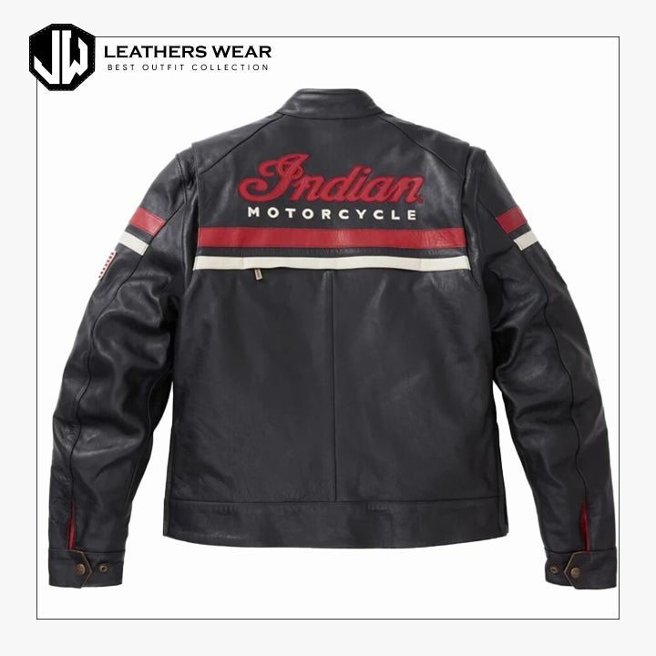 Genuine Indian Motorcycle Jacket Black Red