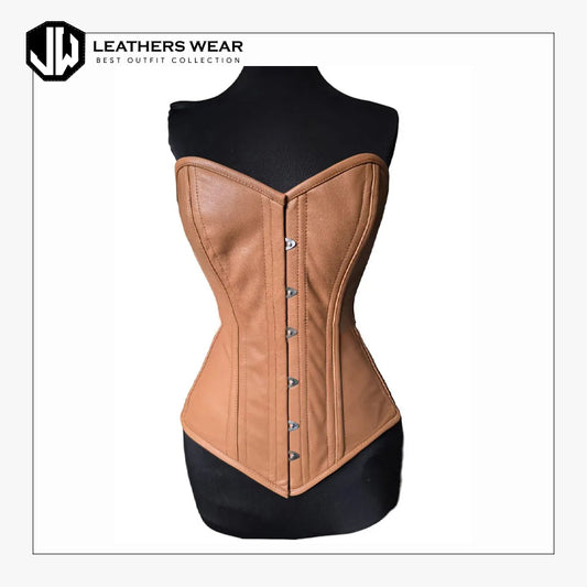 Genuine Leather Overbust Corset