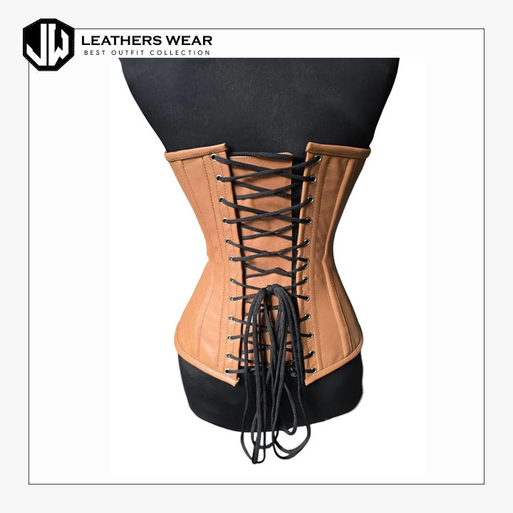 Genuine Leather Overbust Corset