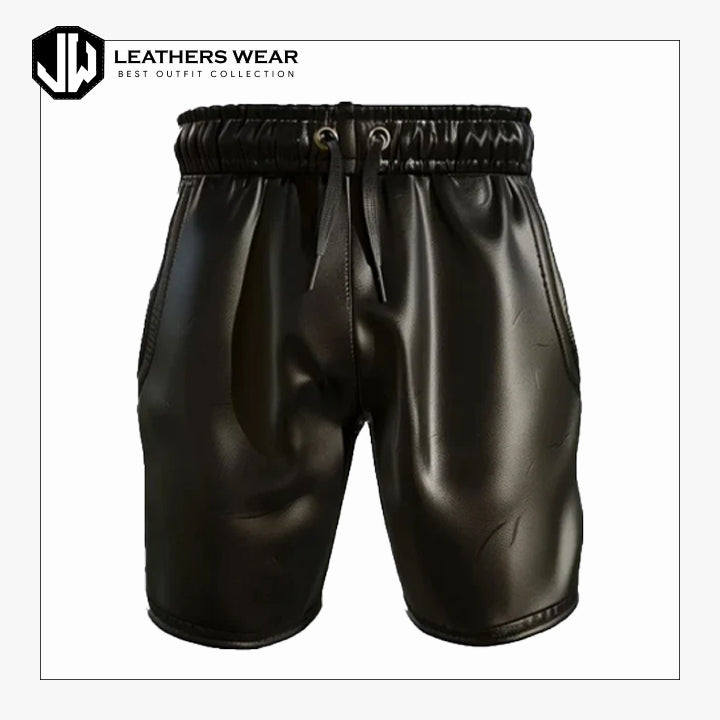 GenuineLeatherShortsBlack