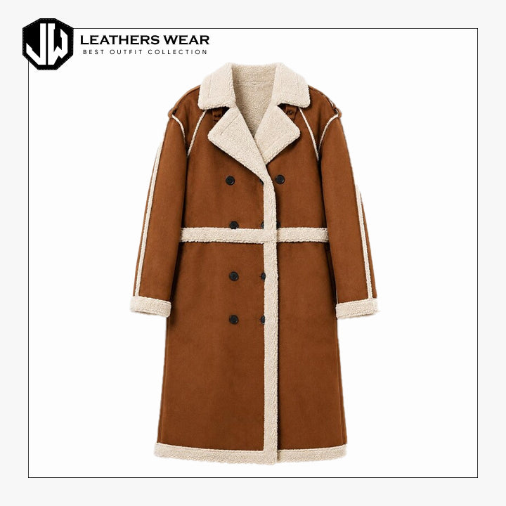 Genuine Shearling Coat Womens