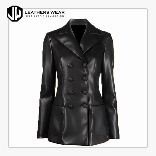 Genuine Sheepskin Leather Blazer