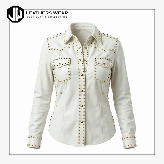 Gold Stud Western Shirt Women's