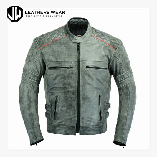 Grey Biker Jacket
