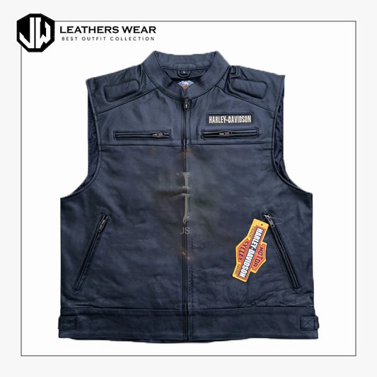 HD Motorcycle Biker Leather Vest