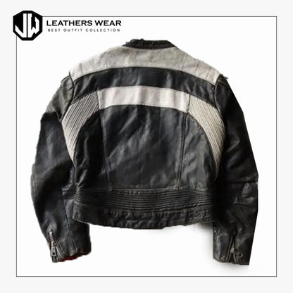 Handmade BMW Vintage Leather Motorcycle Jacket