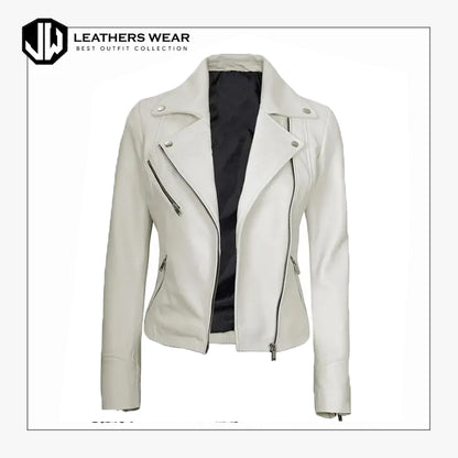 Handmade Girl's Fashion Leather Jacket