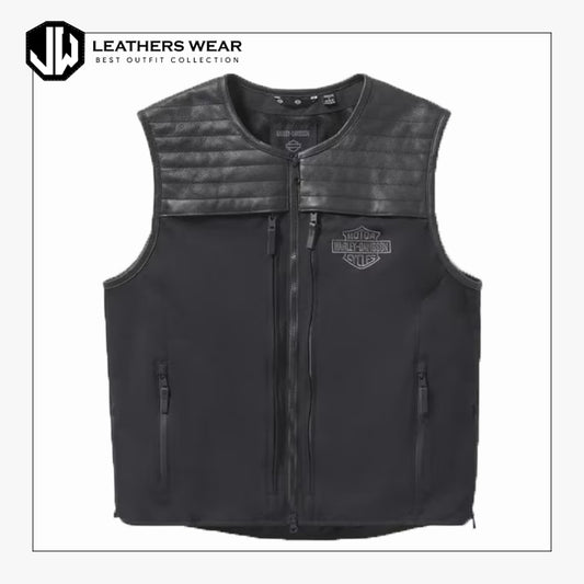 Harley-Davidson Mens Black Biker Vest