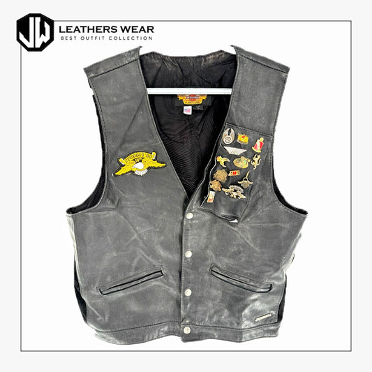 Harley Davidson 1990 Sturgis 50th Leather Vest