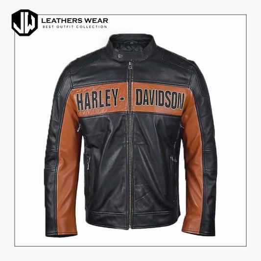 Harley Davidson Mens Biker Leather Jacket