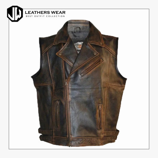 HarleyDavidsonMensCafeRacerLeatherVest