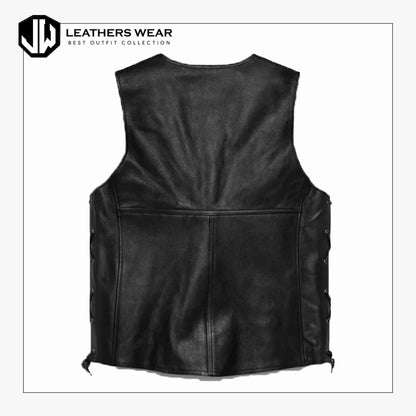 Harley Davidson Mens Tradition II Leather Vest Leathers Wear