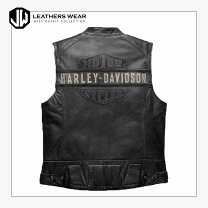 Harley Davidson Mens Vest Motorcycle Leathers Wear