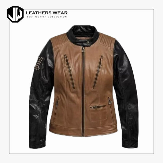 Harley Davidson Womens Brown Leather Jacket