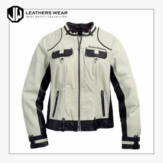 Harley Davidson Womens Leather Motorcycle Jacket