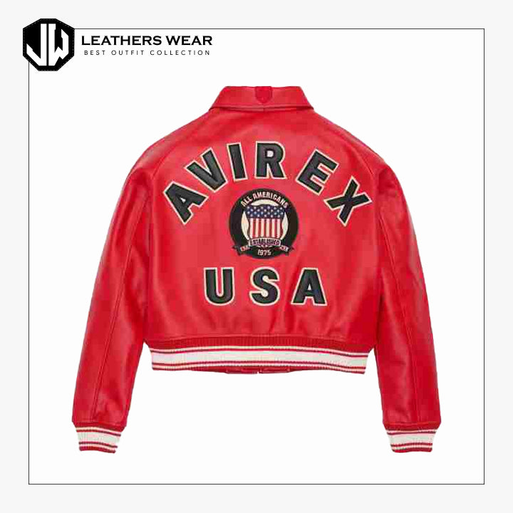 HighQualityFashionBomberRedAvirexJacket1